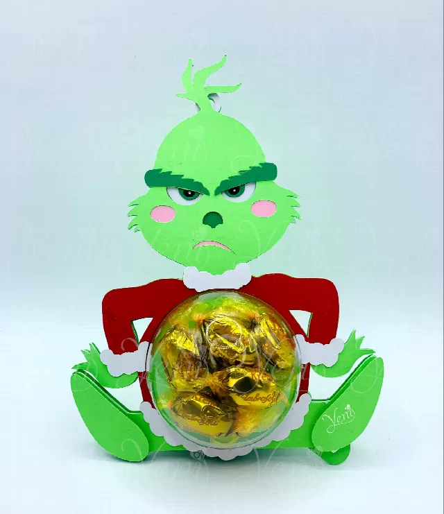 Grinch candy holder - For 4 sizes - Svg and Studio files