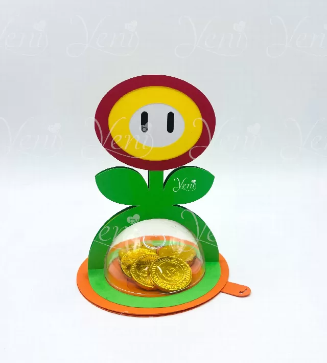 Flame Flower candy holder - For 8cm / 3.15" Sphere - Svg and Studio files