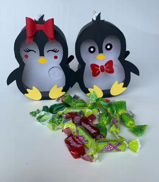 Penguins Candy Box - Svg and Studio files