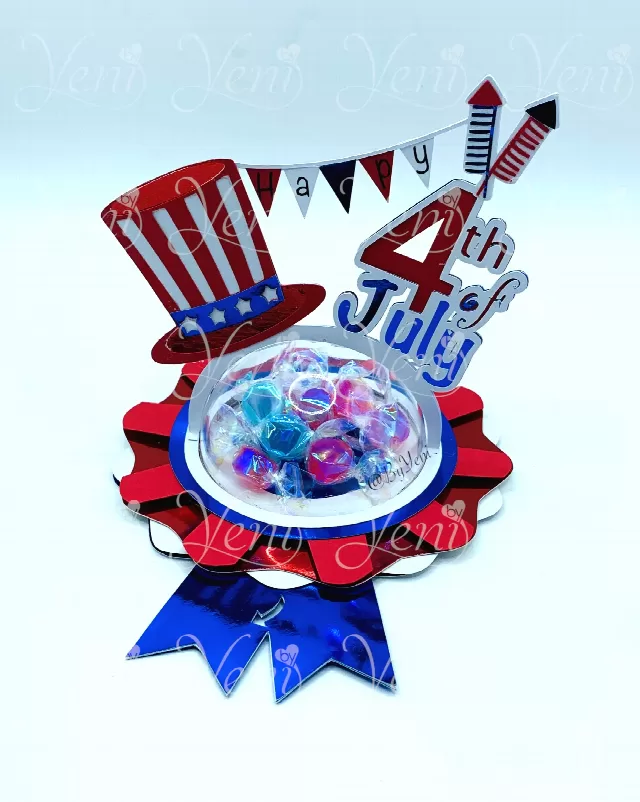 4th of July candy holder - For 4 sizes - Svg and Studio files