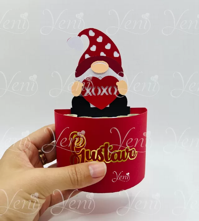 Valentine Gnome Money Holder - Svg and Studio files