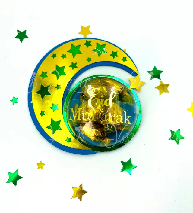 Ramadan Moon candy holder - For 8cm / 3.15" Sphere - Svg and Studio files