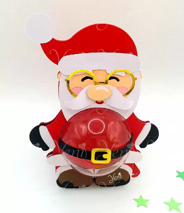 Santa candy holder - For 4 sizes - Svg and Studio files