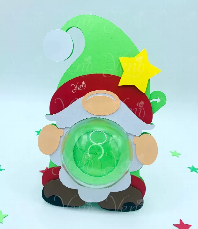 Gnome candy holder - For 4 sizes - Svg and Studio files