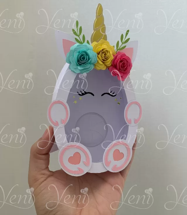 Unicorn Candy Box - Svg and Studio files