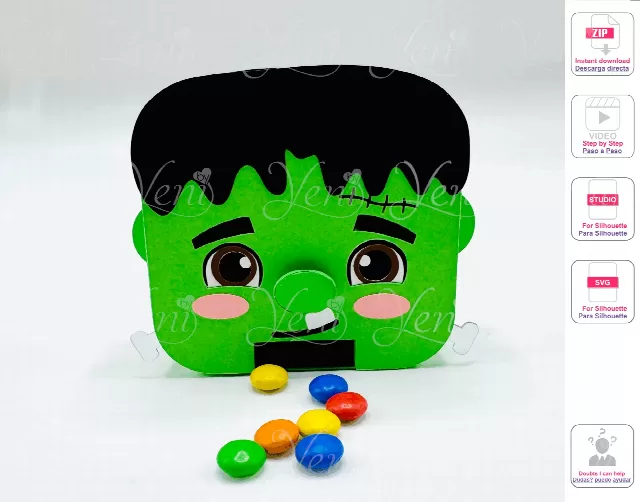 Frankenstein Candy Dispenser - SVG and Studio files