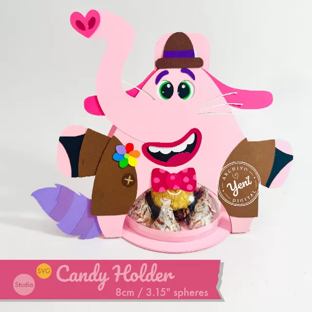 Bing Bong Candy Holder - For 8cm / 3.15” Sphere - Svg and Studio files