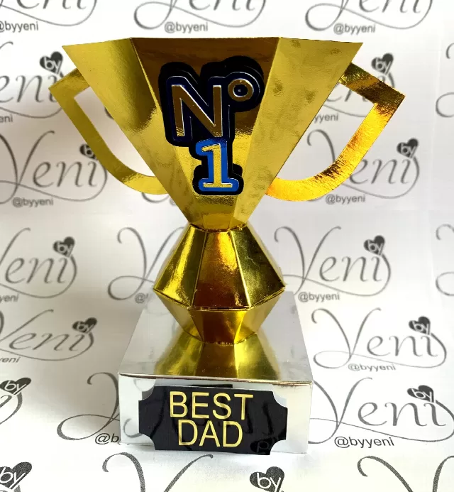 Best Dad Trophy Square Base - Svg and Studio files