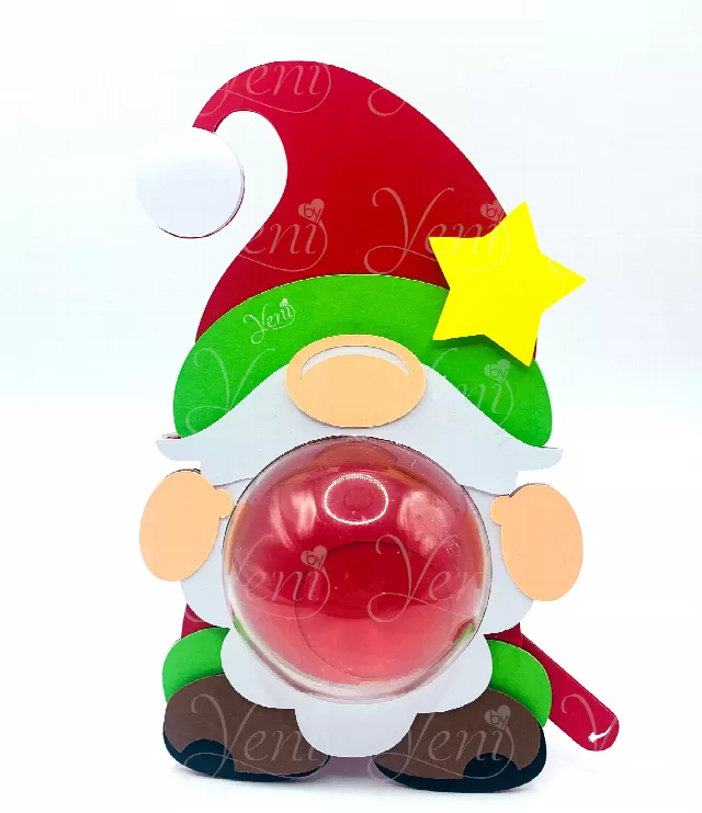 Christmas gnome candy holder - For 4 sizes - Svg and Studio files