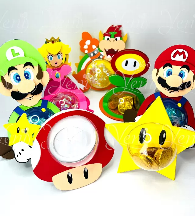 Mario Bros candy holders super pack - For 8cm / 3.15" Sphere - Svg and Studio files