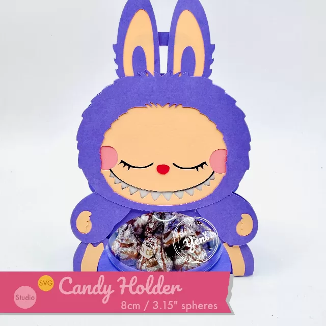 Zizi candy holder - For 8cm / 3.15” Sphere - Svg and Studio files